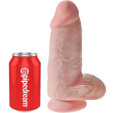Dildo Realistico King Cock 22 cm con Base a Ventosa e Dettagli Artigianali